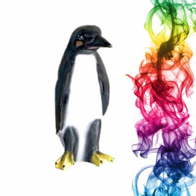 Садовая фигура купить пингвин высота 45 см сирень