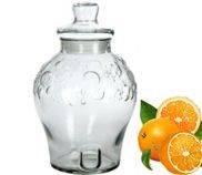 Банка с  изображением и стеклянной крышкой 10л Неомарика 