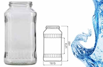 Банка с резьбой для огурчиков Кук 0,72 л