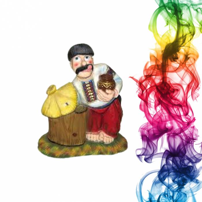 Садовая фигура купить Пасечник высота 78 см апельсин