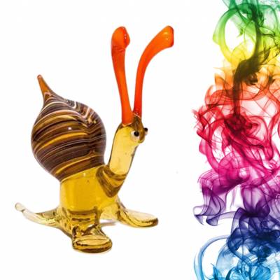 Стеклянная фигурка ручной работы Улитка Грюер