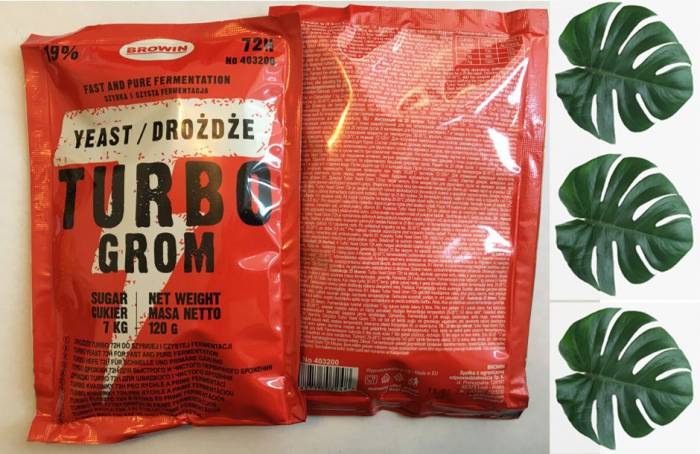 Дрожжи turbo grom yeast 72h 120 гр Кадам 