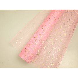 Органза Рисунок розовая