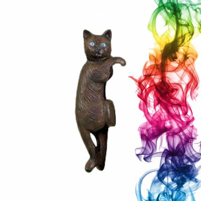 Садовая фигура купить Кот висячий высота 32 см персик