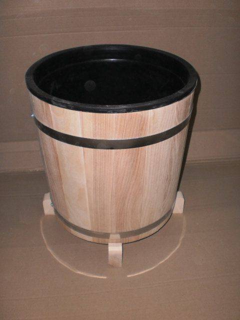 Кадка для цветов с пластмассовой вставкой 17 литров Береза