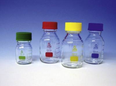 Бутыли градуированные, 250 мл, 70/138 мм, синий, 10 шт/уп