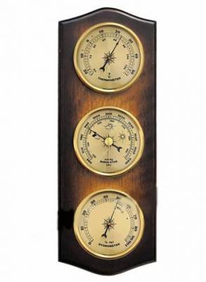 Термометр гигрометр барометр висячий золотые часы 260x90мм Велюнь
