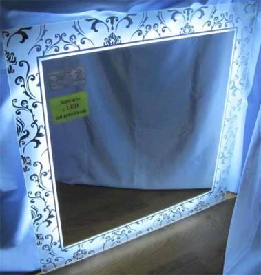 Купить зеркало с LED подсветкой 800 x 800 мм Лабиоза