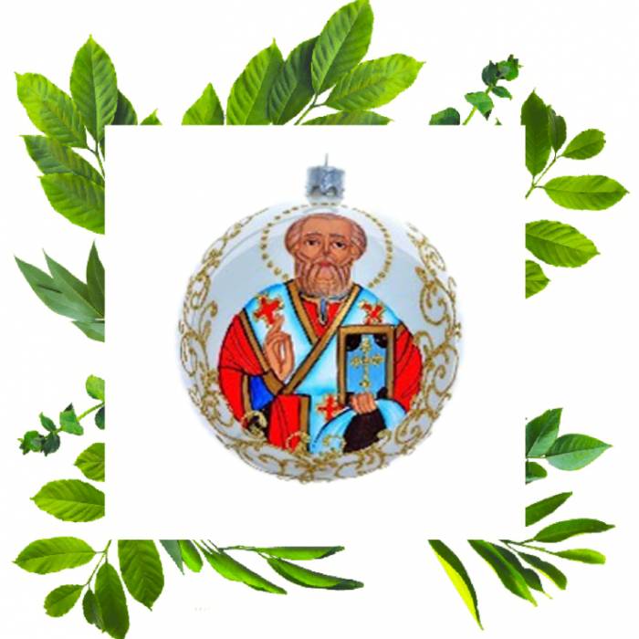 Новогодние игрушки для елки "Святой Николай" 100 мм