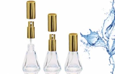 Стеклянный флакон "Венера золотая" 8 мл с металлическим распылителем