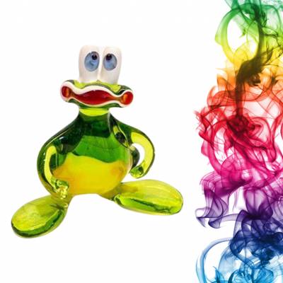 Стеклянная фигурка ручной работы Жаба Гунтен