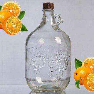 Купить Стеклянный бутыль 5 л с ручкой Лоза для вина