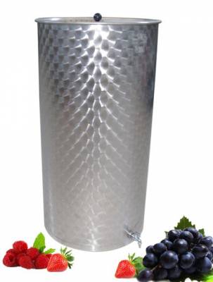 Ёмкость из нержавеющей стали с крышкой и краном на 75 литров, Италия