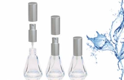 Стеклянный флакон "Венера серебряная" 8 мл с металлическим распылителем