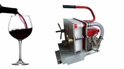 Пресс-фильтр из нержавеющей стали с 6 пластинами производительностью 250 литров/ч, Италия