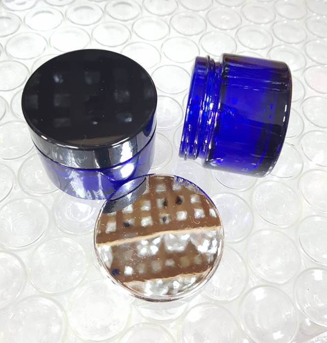 Косметическая баночка из синего стекла Харт 50 мл 1 1 4