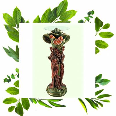 Журнальный столик купить Грация высота 81 см стекло 55 см рябина