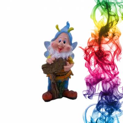 Садовая фигура купить Мотылек Кузя высота 52 см яблоня