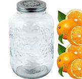 Стеклянная банка с металлической винтовой крышкой 3250мл Переския 