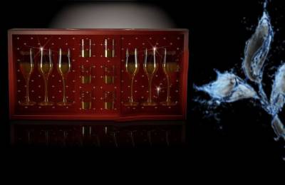 Набор золотое напыление бокалы, рюмки Мирфак