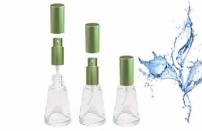 Флакон из стекла для духов "Изида зеленая" 10 мл с металлическим колпачком и распылителем