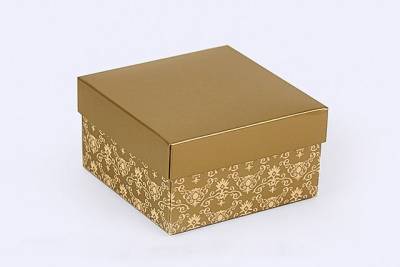 Подарочная коробочка Прованс золотистая