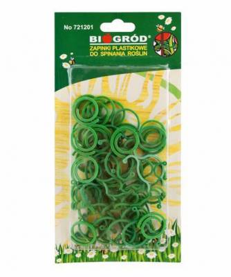 Пластиковые зажимы для крепления растений 50 штук Клеосин