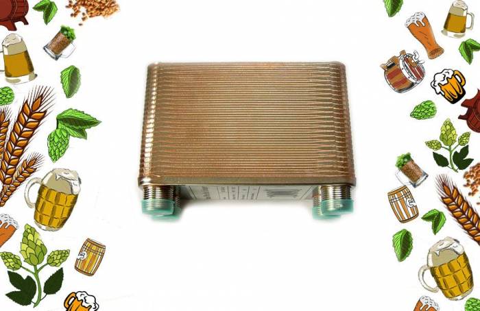 Купити Купити Медный противоточный охладитель сусла на 50 пластин Германия Кляйбор в Україні в Україні