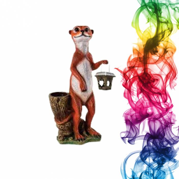 Садовая фигура купить Суслик  с фонарем высота 61 см алыча