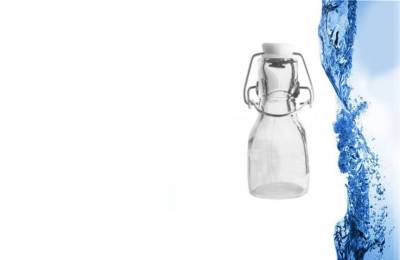 Круглая стеклянная бутылка с керамической пробкой 70мл Бруннера