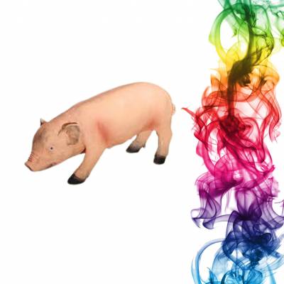 Садовая фигура купить Хрюша высота 18 см манго