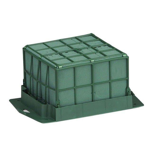 OASIS Dekorette Petite KL C фиксирующим кольцом на клейкой ленте,1/2брикета.Пеноблок:11,5х11.5х8см.Изделие;17,5х12х8,5