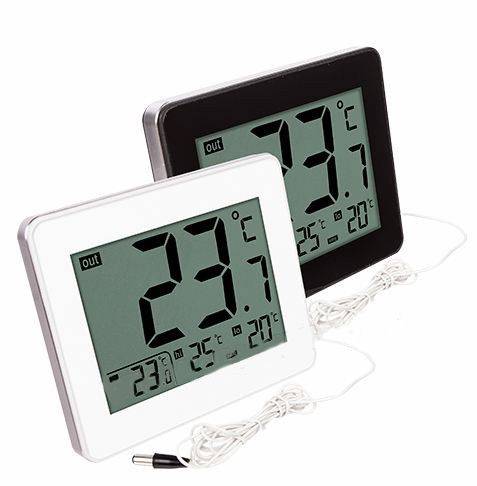 Электронная метеостанция термометр белая и черная Хенцины