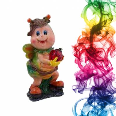 Садовая фигура купить Мотылек с клубникой высота 45 см кизил