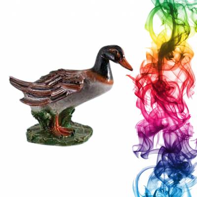 Садовая фигура купить Селезень кряквы высота 29 см клубника