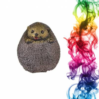 Садовая фигура купить Ежик клубочек высота 16 см черешня