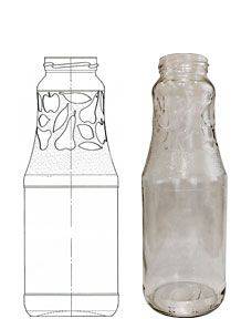 Соковая бутылка под крышку ТВ Джус 1 л 1 2