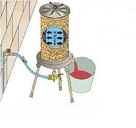  Гидравлический пресс "Базиликата" 40 л. для отжима фруктов и винограда