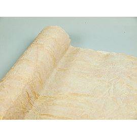 Бумага брижованная с напылением бежевая