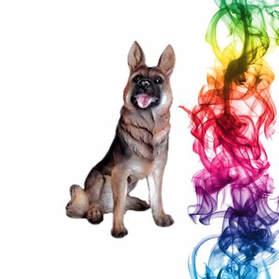 Садовая фигура купить Овчарка высота 62 см манго