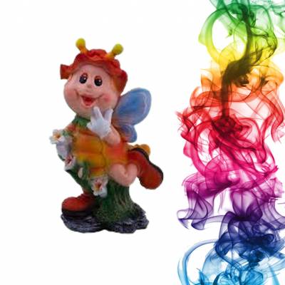 Садовая фигура купить Мотылек с лилией высота 50 см черешня