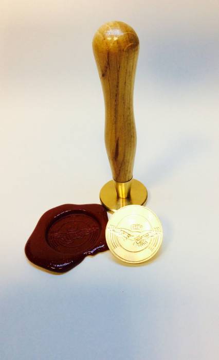 Печать+сургуч, авторская работа Орел с короной, диаметр 30 мм 2