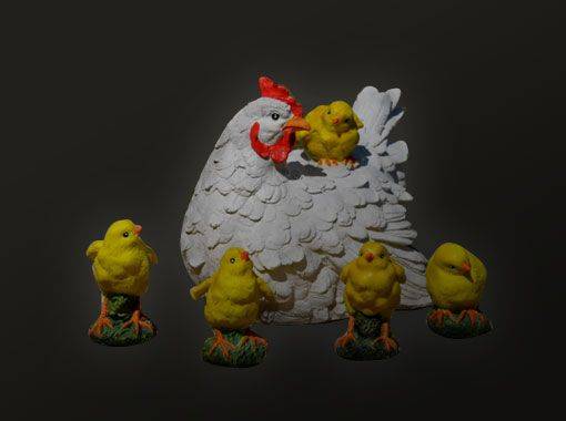 Статуэтка Курица с цыпленком