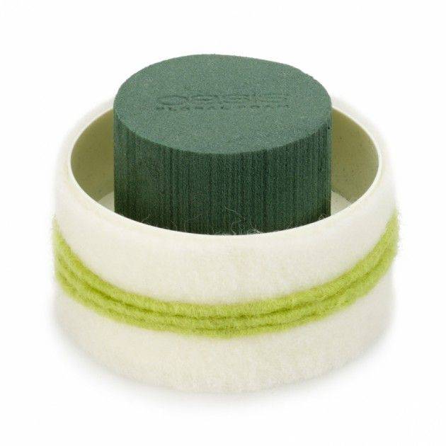 OASIS Table Design Viva Wool Белый с зеленой тесьмой