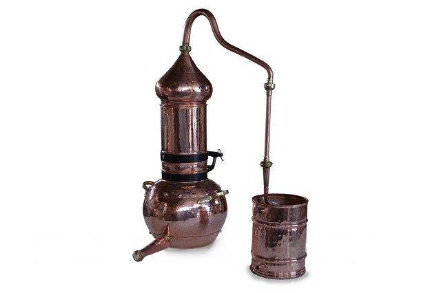 Аламбик на 20 литров с колонной ручная ковка и клепка Акгуа