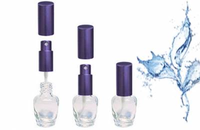 Флакон для духов из стекла "Кассандра фиолетовая" 6 мл с металлическим колпачком и распылителем