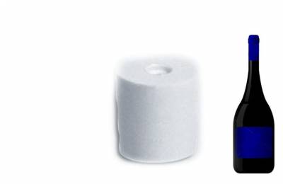 Резиновая пробка цилиндрическая d51мм с отверстием Юферс