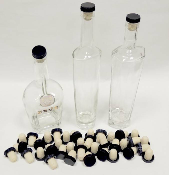 Пробка коньячная универсальная с натуральным корковым низом типа Т-образка. Продажа корковых пробок 18 мм