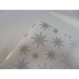 Бумага мелованная Снежинки на белом