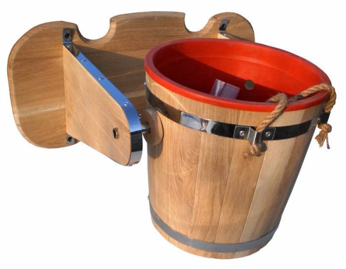 Ведро-водопад с пластмассовой вставкой 15 литров эконом Грецкий орех